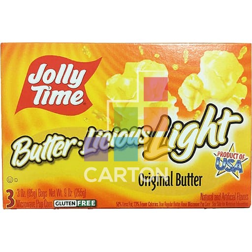 JOLLY TIME POPCORN MICROWAVE BUTTER LICIOUS LIGHT 12*298GM(10.5oz)